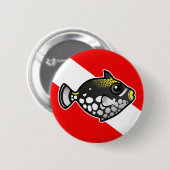 Badge Rond 5 Cm Beau Drapeau de plongée Clown Clown (Devant & derrière)