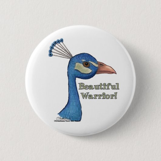 Badge Rond 5 Cm Beau guerrier (Devant)