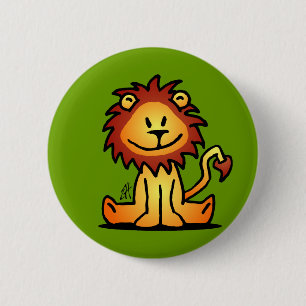 Badge Rond 5 Cm Beau lion