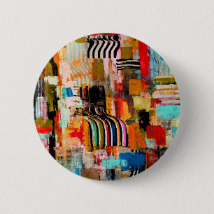 Badge Rond 5 Cm Beau oreiller abstrait de peinture coloré