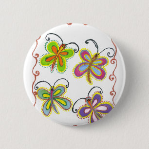 Badge Rond 5 Cm Beau Papillon extraordinaire : Cadeau Parfait