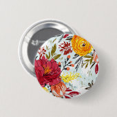 Badge Rond 5 Cm Beau Rose (Devant & derrière)