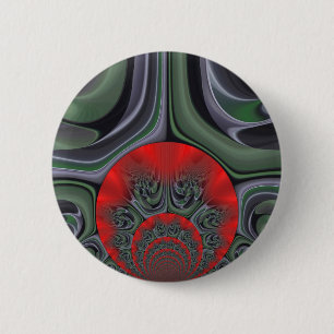 Badge Rond 5 Cm Beau Rouge Aurora Art Imprimer