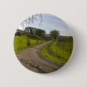 Badge Rond 5 Cm Beau vignoble en Napa Valley California