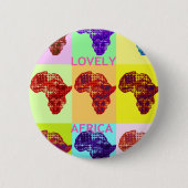 Badge Rond 5 Cm BEAUCOUP de beauté extraordinaire neuf carte afric (Devant)