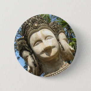 Badge Rond 5 Cm Beaucoup Face Wai ... Nong Khai, Isaan, Thaïlande