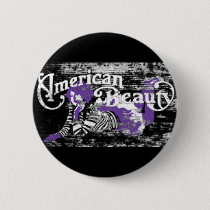 Badge Rond 5 Cm beauté américaine