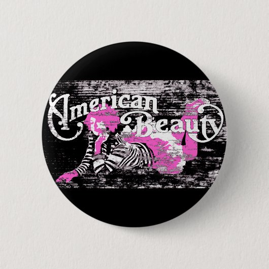Badge Rond 5 Cm beauté américaine (Devant)
