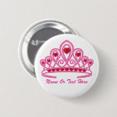 Badge Rond 5 Cm Beauté Couronne Custom (Devant & derrière)