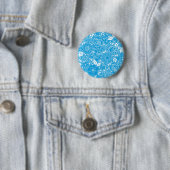 Badge Rond 5 Cm Beautés botaniques Bleu clair (En situation)