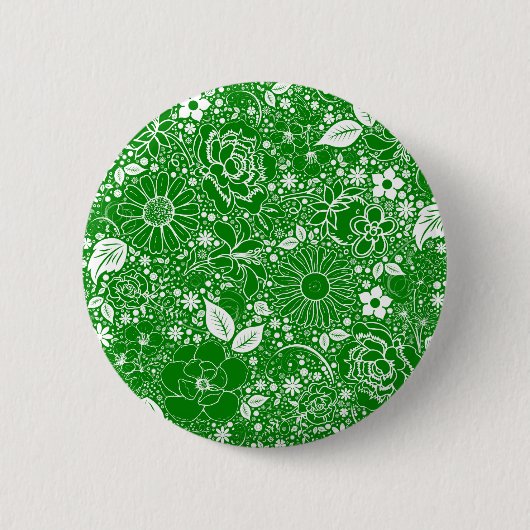 Badge Rond 5 Cm Beautés botaniques vertes (Devant)