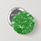 Badge Rond 5 Cm Beautés botaniques vertes (Devant & derrière)