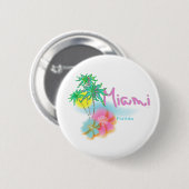 Badge Rond 5 Cm Beautiful Miami (Devant & derrière)
