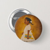 Badge Rond 5 Cm Beaux-arts d'Afro-américain (Devant & derrière)