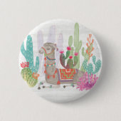 Badge Rond 5 Cm Beaux lamas I (Devant)