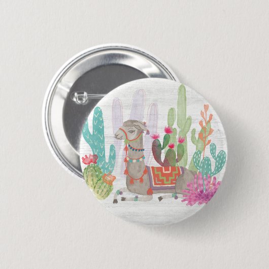 Badge Rond 5 Cm Beaux lamas I (Devant & derrière)