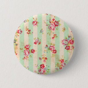 Badge Rond 5 Cm Beaux roses vintages et autres fleurs