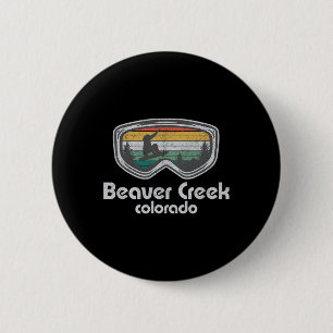 Badge Rond 5 Cm Beaver Creek Snowboard Rétro Colorado Snowboard