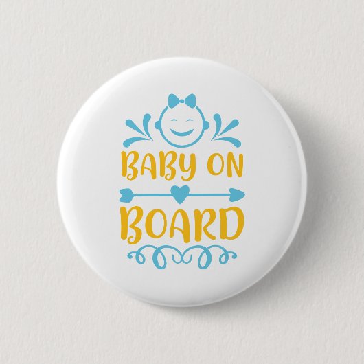 Badge Rond 5 Cm Bébé à bord (Devant)