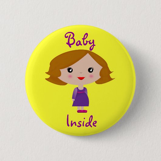 Badge Rond 5 Cm Bébé à l'intérieur (Devant)