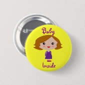 Badge Rond 5 Cm Bébé à l'intérieur (Devant & derrière)