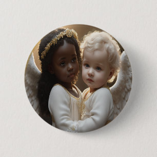 Badge Rond 5 Cm Bébé Anges
