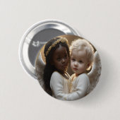 Badge Rond 5 Cm Bébé Anges (Devant & derrière)