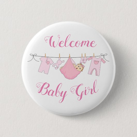 Badge Rond 5 Cm Bébé bienvenu (Devant)