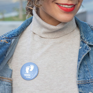 Badge Rond 5 Cm Bébé Bleu en Chargement