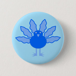 Badge Rond 5 Cm Bébé bleu mignon garçon Thanksgiving Turquie