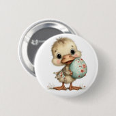 Badge Rond 5 Cm Bébé Caneton (Devant & derrière)
