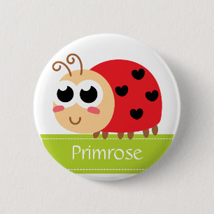 Badge Rond 5 Cm Bébé coccinelle mignonne avec des taches en forme 