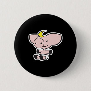 Badge Rond 5 Cm bébé cochon mignon en couche