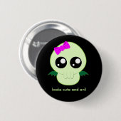 Badge Rond 5 Cm Bébé Cthulhu (Devant & derrière)