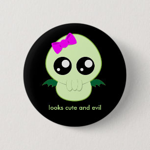 Badge Rond 5 Cm Bébé Cthulhu