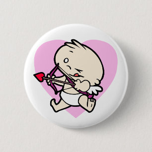 Badge Rond 5 Cm Bébé Cupidé Aimant Boutons D'Amour