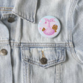 Badge Rond 5 Cm Bébé d'Afro-américain dans la couverture (En situation)