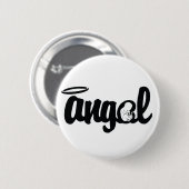 Badge Rond 5 Cm Bébé d'ange - goupille de conscience de perte de (Devant & derrière)