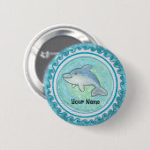 Badge Rond 5 Cm Bébé dauphin (Devant & derrière)