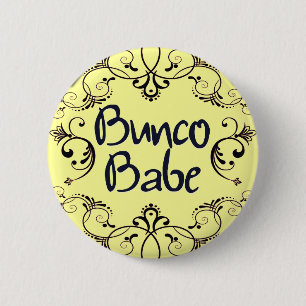 Badge Rond 5 Cm Bébé de Bunco avec le bouton de remous