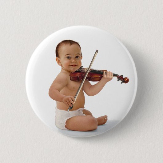 Badge Rond 5 Cm Bébé de violon (Devant)