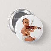 Badge Rond 5 Cm Bébé de violon (Devant & derrière)
