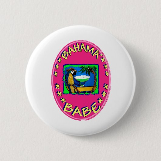 Badge Rond 5 Cm Bébé des Bahamas (Devant)