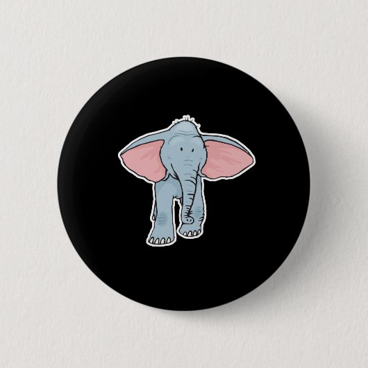 Badge Rond 5 Cm bébé éléphant mignon (Devant)