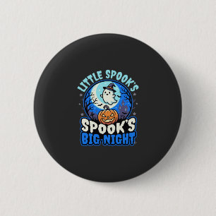 Badge Rond 5 Cm Bébé Fantôme sous la Lune d'Halloween