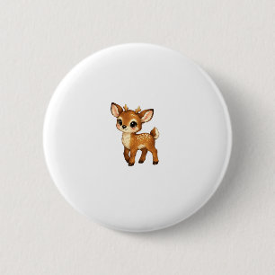 Badge Rond 5 Cm Bébé Faon Mignon Dessin Animé Illustration de la N