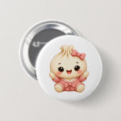 Badge Rond 5 Cm Bébé fille bao (Devant & derrière)