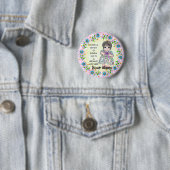 Badge Rond 5 Cm Bébé fille de grand-mère (En situation)