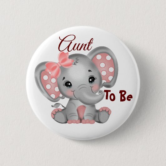 Badge Rond 5 Cm Bébé fille Tante à être bouton (Devant)