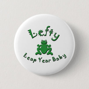 Badge Rond 5 Cm Bébé gauchiste d'année bissextile